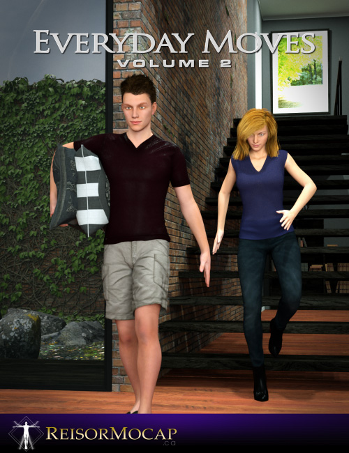 Everyday Moves Volume 2 Moves Pack for Daz3D Genesis 2 and Genesis 3